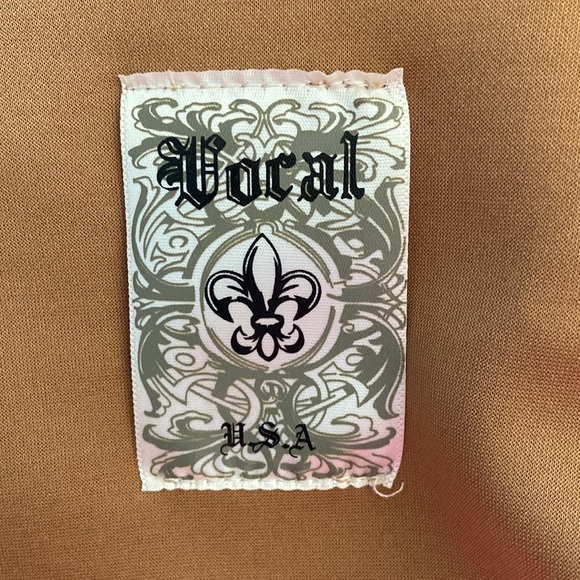 Vocal Women’s Faux Suede Fringed Leopard Jacket Large Raw Hem Cropped - Picture 4 of 7